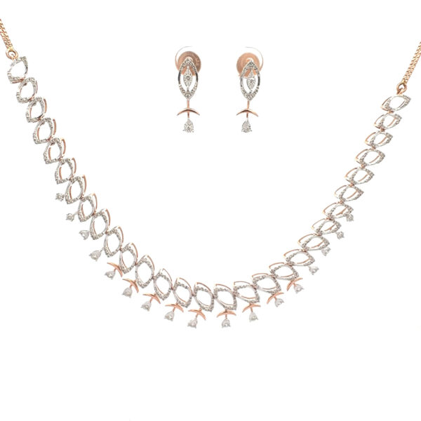 Whispering Petals Diamond Necklace Set