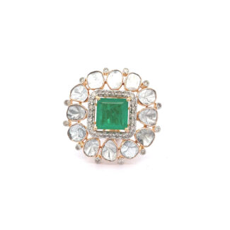 Lustrous Loop Polki Diamond Ring