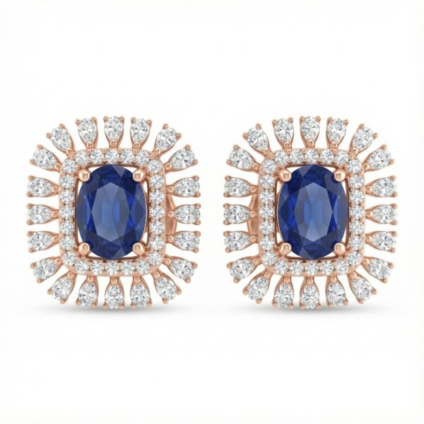 Blue Blaze Charm Diamond Earrings