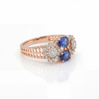 Oceanic Bloom Diamond Ring