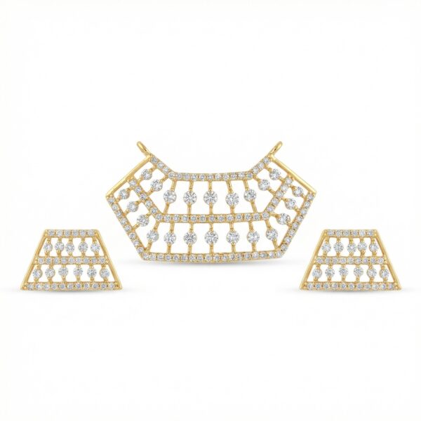 Radiant Elegance Diamond Mangalsutra Set (without chain)